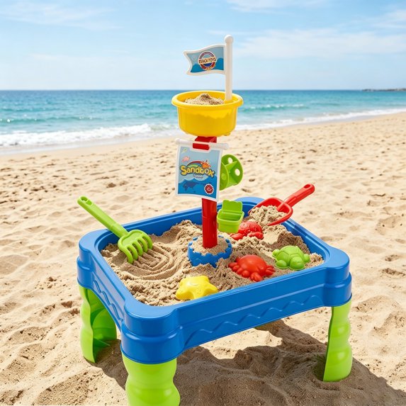 Flynow Water Table,Play Sand Sensory Water with Accessories, Summer Outdoor Sandbox