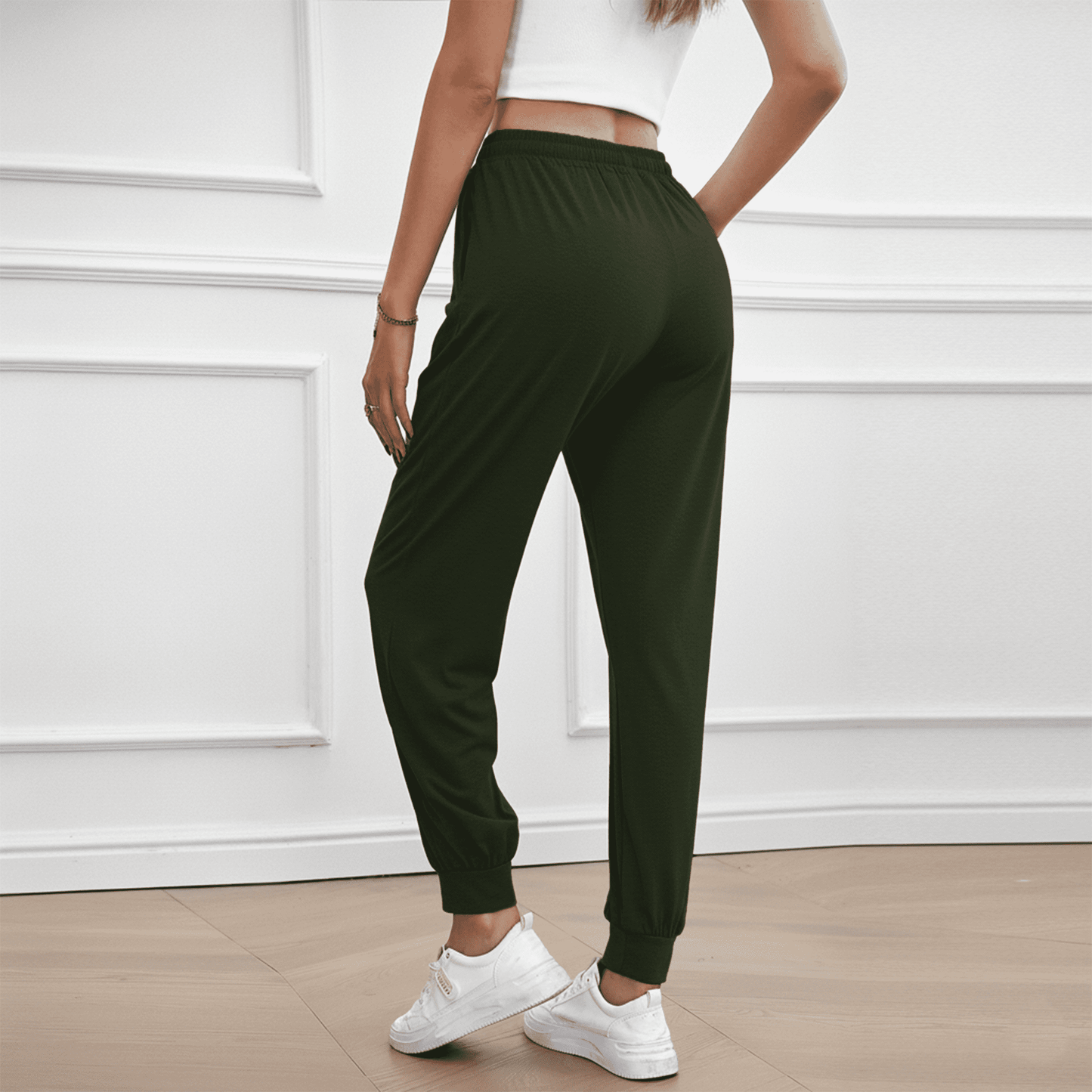 WQD Women's Jogger Sweatpants with Pockets Comfy Lounge Pants Casual Drawstring Athletic Workout Pajama Pants(Available in Plus Size)