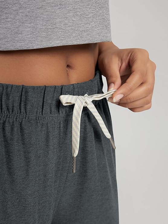 Wide Leg Pants for Women High Waisted Lounge Sweatpants with Pockets Adjustable Drawstring for Everyday Wear