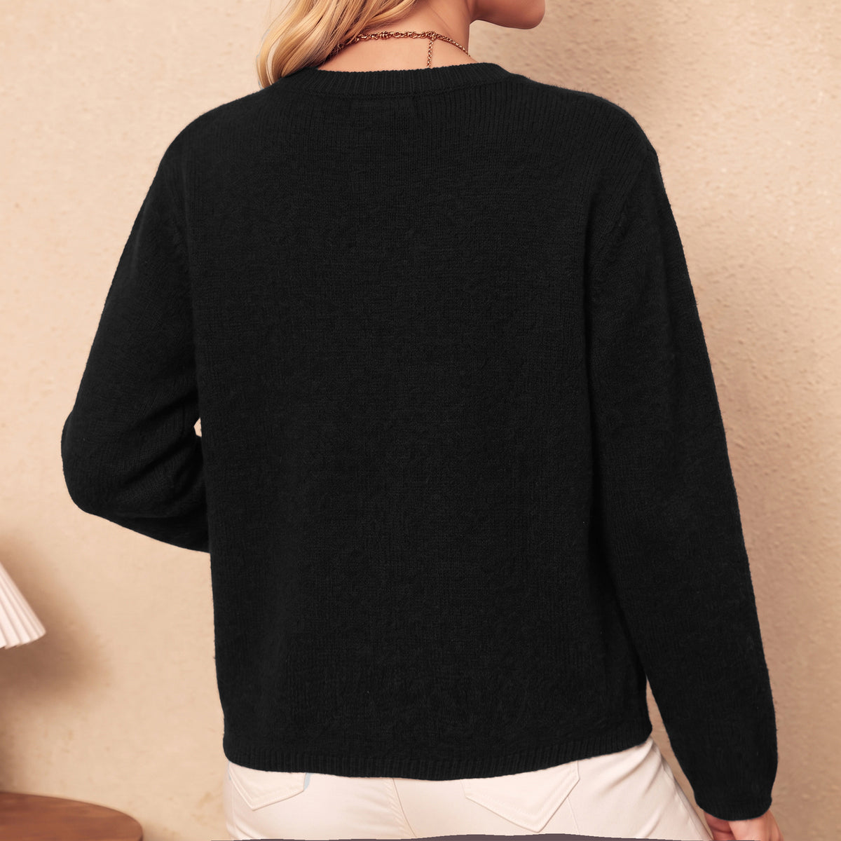 WQD Women's Cardigan Sweaters for Women Lightweight Knit Cardigan Long Sleeve Sweater Jacket with Chinese Frog Button and Pockets for Casual Fall Winter Wear