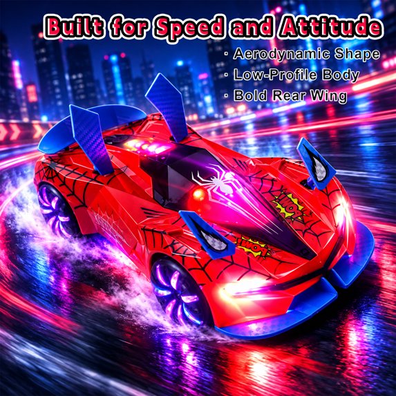 Flynow Transform RC Cars Toys with Eye & Underbody Lights, 2.4GHz Remote Control Car One-Button Deformation, Fast 360°Rotation Robot Toys Birthday Gifts for 3 4 5 6 7 8 9 10 Year Old