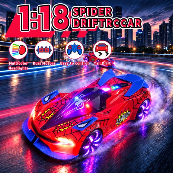 Flynow Transform RC Cars Toys with Eye & Underbody Lights, 2.4GHz Remote Control Car One-Button Deformation, Fast 360°Rotation Robot Toys Birthday Gifts for 3 4 5 6 7 8 9 10 Year Old