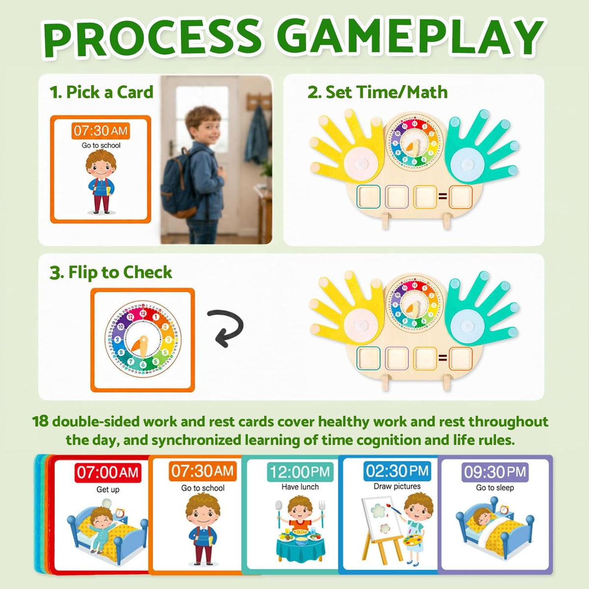 Flynow Toddler Learning Sensory Toys Preschool Educational Montessori Math Manipulatives Kid 1-5, Boy Girl Age 2 3 4 Year Old, Wood Finger Counting Tracing Board Birthday Christmas Holiday Gift