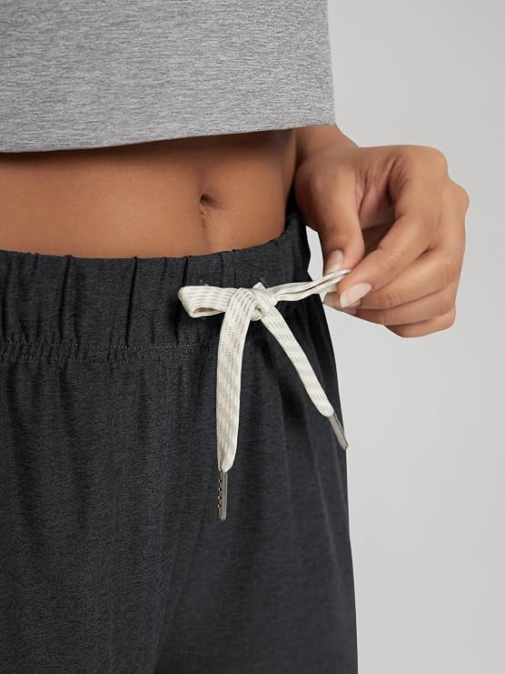 Wide Leg Pants for Women High Waisted Lounge Sweatpants with Pockets Adjustable Drawstring for Everyday Wear