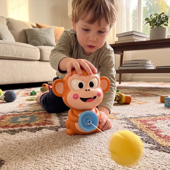 Flynow Monkey Ball Popper Toy Electric Launching Game Interactive Kids Toy Family Party Game Indoor Outdoor Fun for Boys Girls Birthday Gift