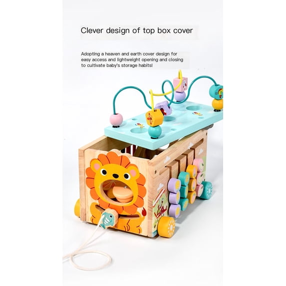 Flynow Baby Toys Wooden Montessori Toys for 1 Year Old with Xylophone & Fishing Game - Educational Learning Toddler Activities for 1 2 3 Year Old Christmas Birthday Gifts