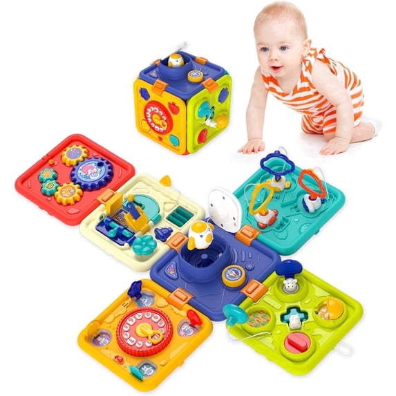 Flynow Gifts Toys for 1 Year Old Boy, Busy Board Educational Sensory Toddler Montessori Toys,Learning for 1 Year Old Boy and Girl Birthday Gifts