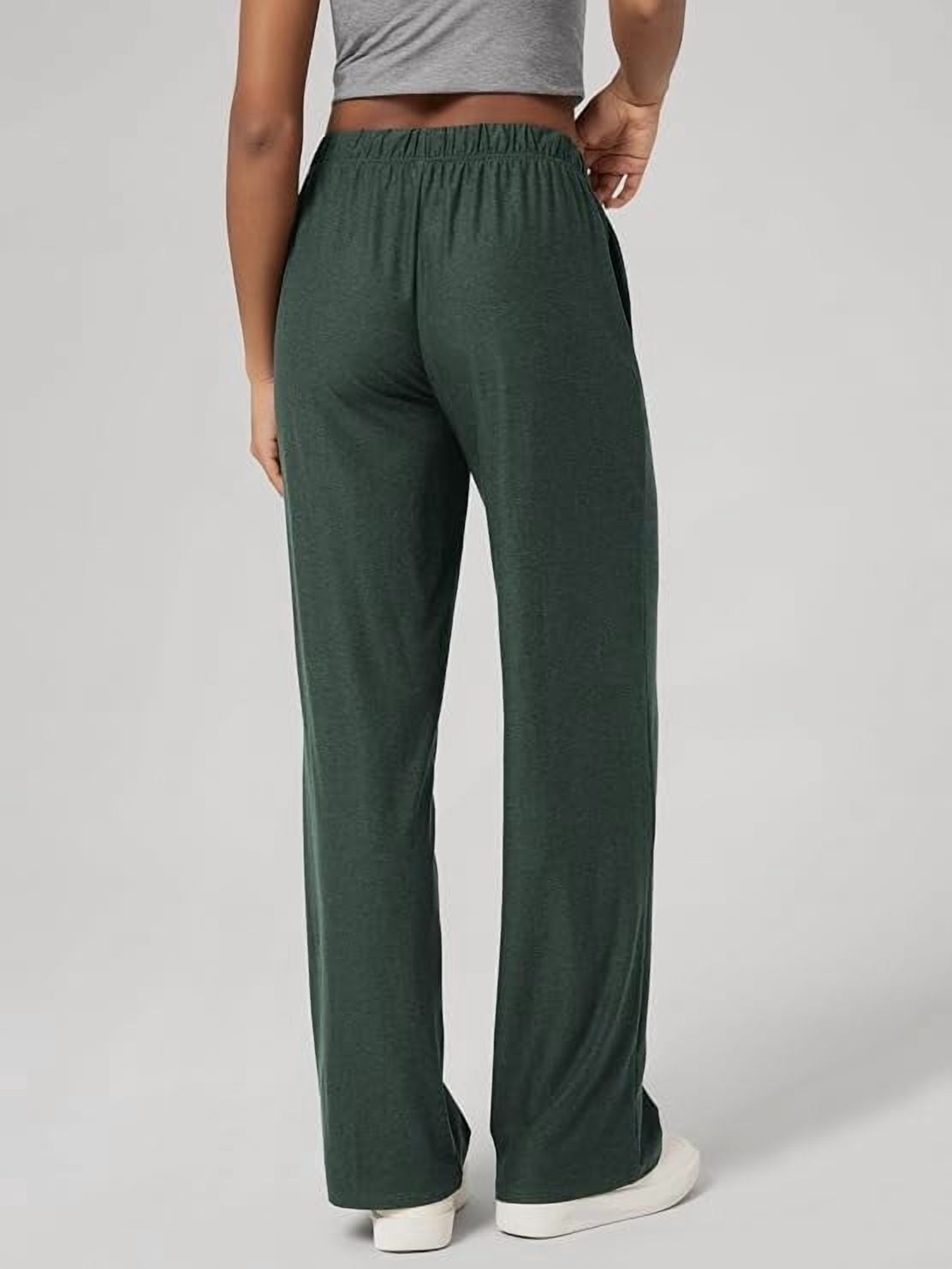 Wide Leg Pants for Women High Waisted Lounge Sweatpants with Pockets Adjustable Drawstring for Everyday Wear