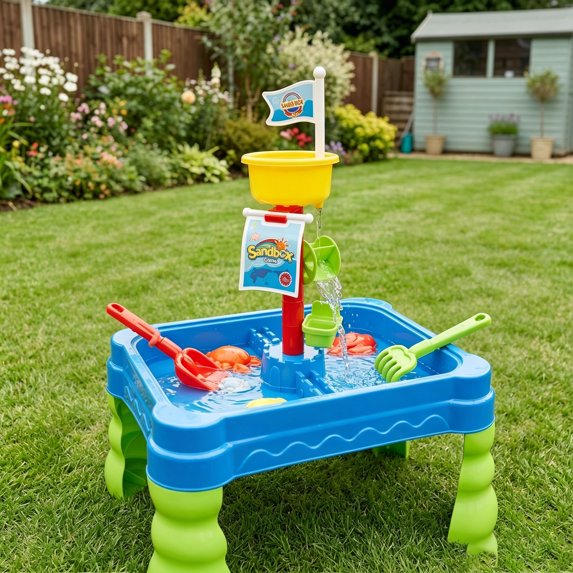 Flynow Water Table,Play Sand Sensory Water with Accessories, Summer Outdoor Sandbox