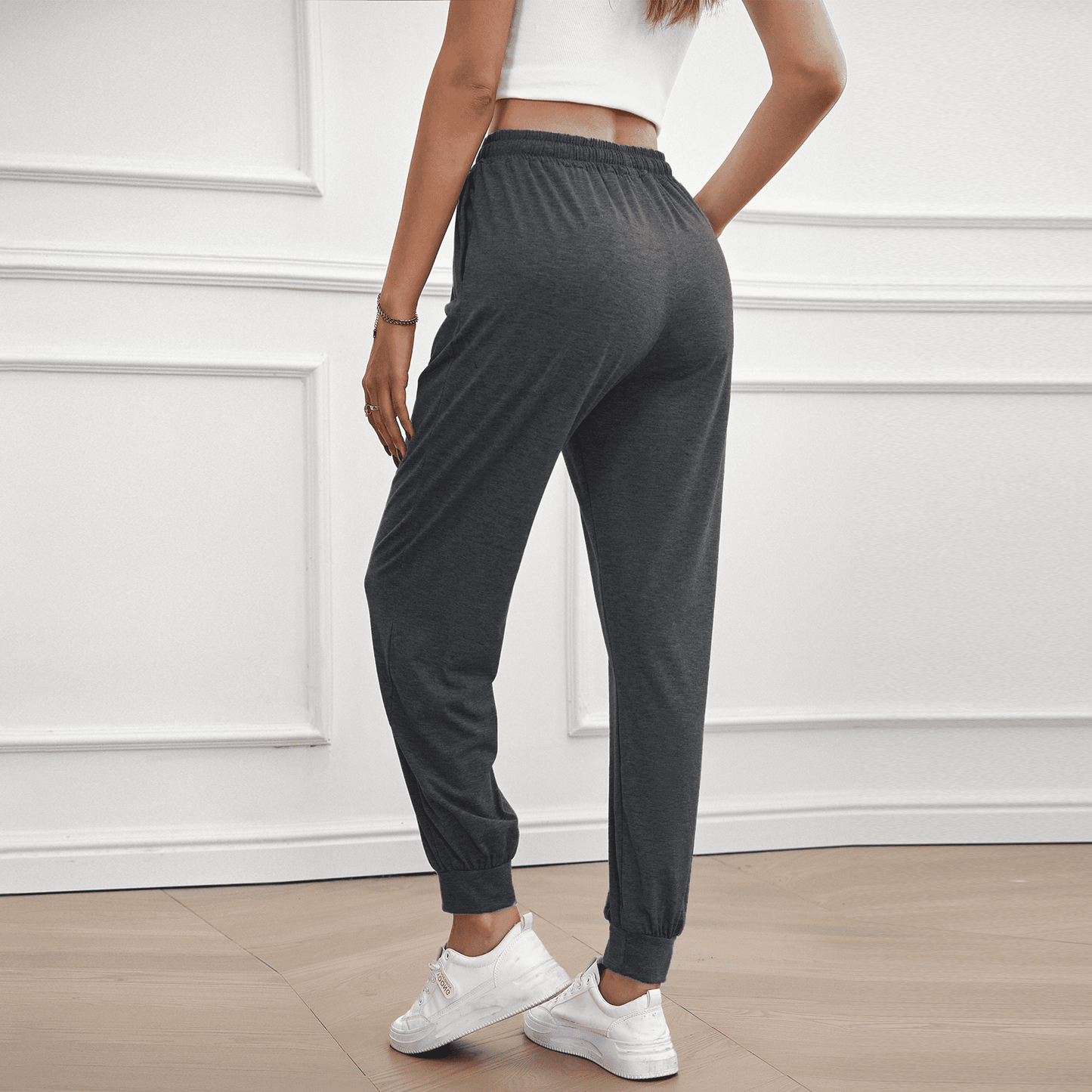 WQD Women's Jogger Sweatpants with Pockets Comfy Lounge Pants Casual Drawstring Athletic Workout Pajama Pants(Available in Plus Size)